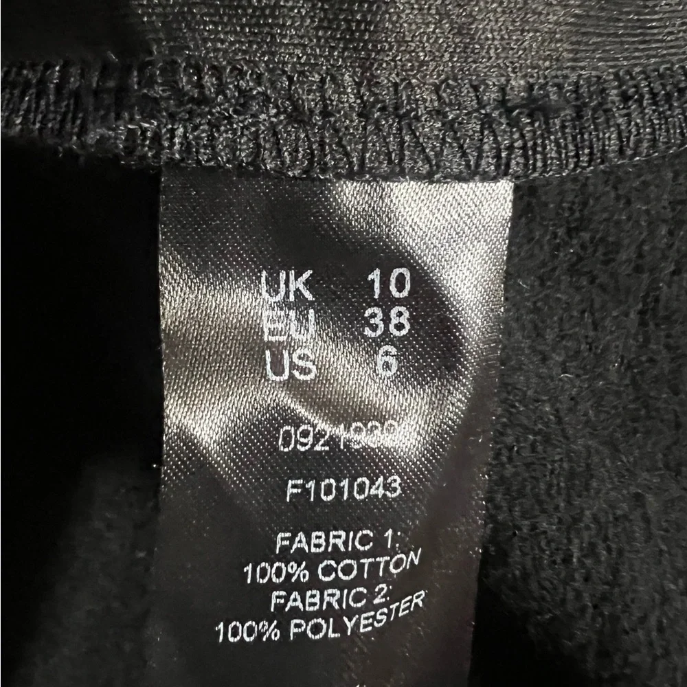 ASOS Women Size 6 Black Long Sleeve Hooded Dress/ Hoodie Metallic New - Picture 8 of 9